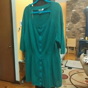 Pre-owned cardigan with lace detail